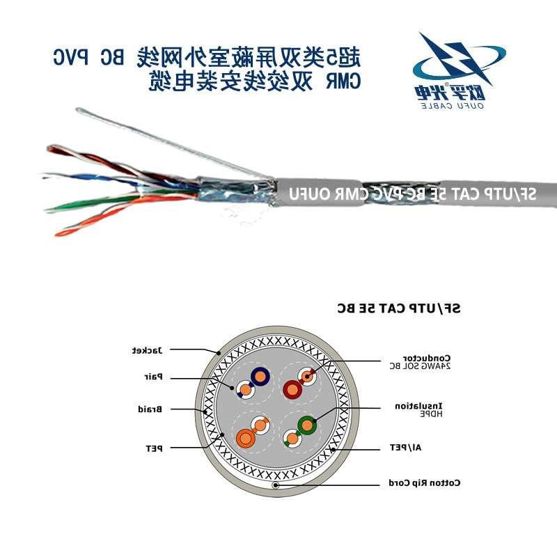 新余市SF / UTP CAT 5E BC PVC CMR双绞线安装电缆